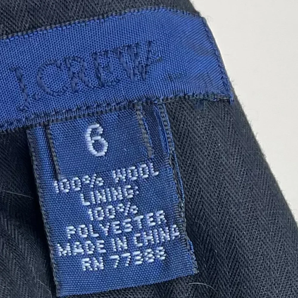 J.crew black 100% WOOL pencil skirt